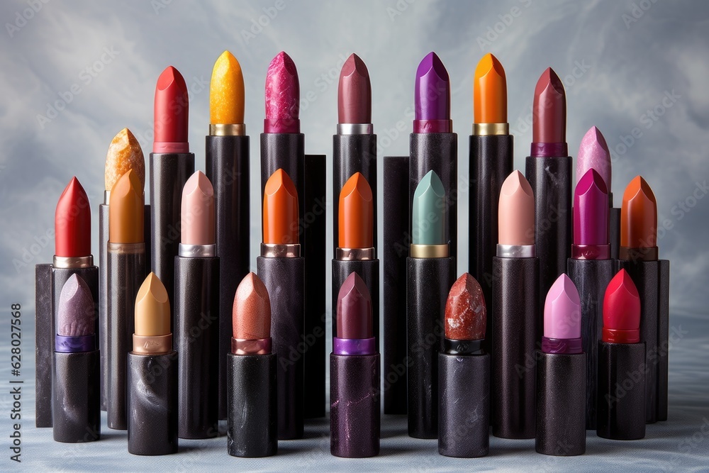 Obraz premium lipstick collection with various shades