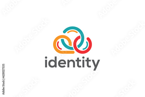 Cloud Logo Design - Colorful Logo Design Template