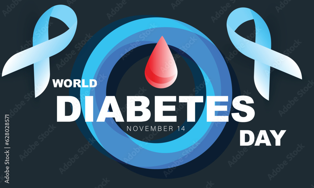 World Diabetes Day. background, banner, card, poster, template. Vector ...
