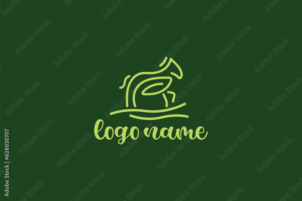 Naklejka premium Horse Logo Design - Horse Logo Design Template