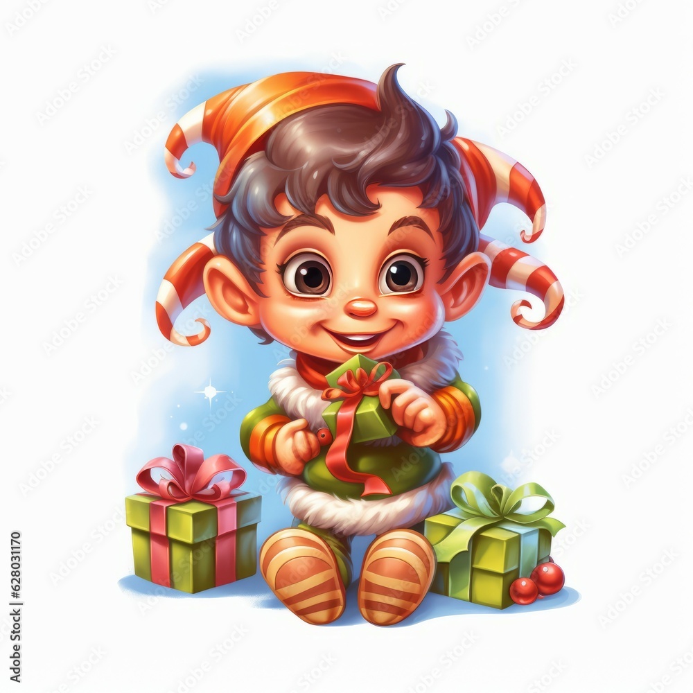 Christmas Themed Character Graphics Element created with Generative AI Christmas Themed Character Graphics Element created with Generative AI