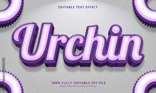 Urchin text style editable text effect