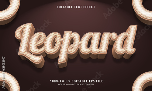 Leopard text style editable text effect