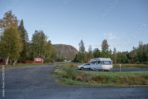 Wallpaper Mural Sunrise at pier near the sea at skuleberget campsite caravan camping in Hoga Kusten Sweden Sunset Torontodigital.ca