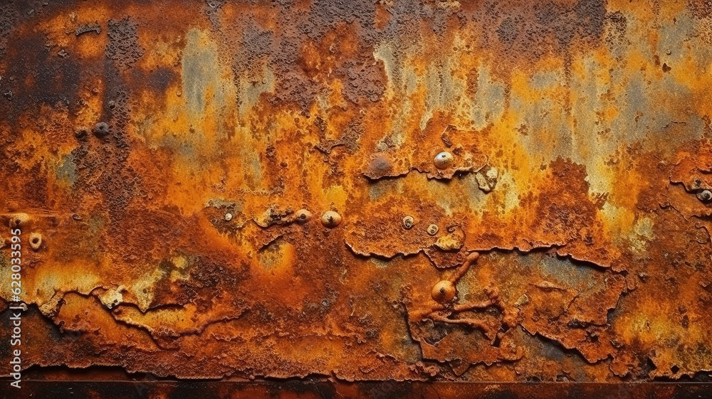 Obraz premium Rusted metal texture. Generative Ai
