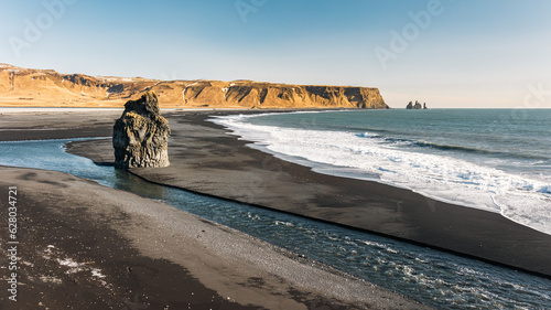 Beautiful and cold day in Dyrholaey peninsula in Iceland