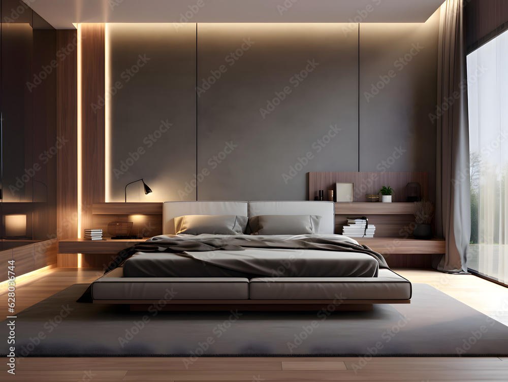 A modern and cosy bedroom - Home design theme A modern and cosy bedroom - Home design theme