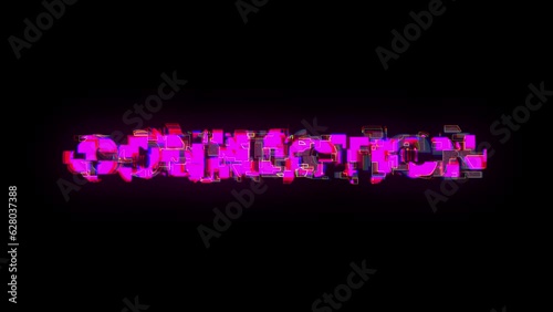 Glitched lost connection design motion graphic. Distorted glitch style modern background. Available in 4K FullHD video render footage