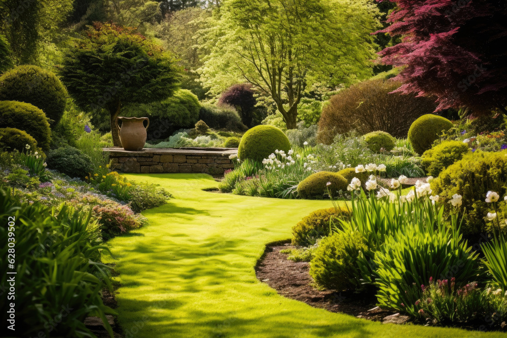 Naklejka premium A Radiant Landscaped Haven