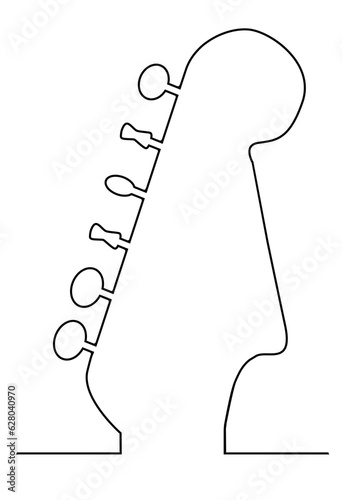 Electric Guitar Headstock Outline Background