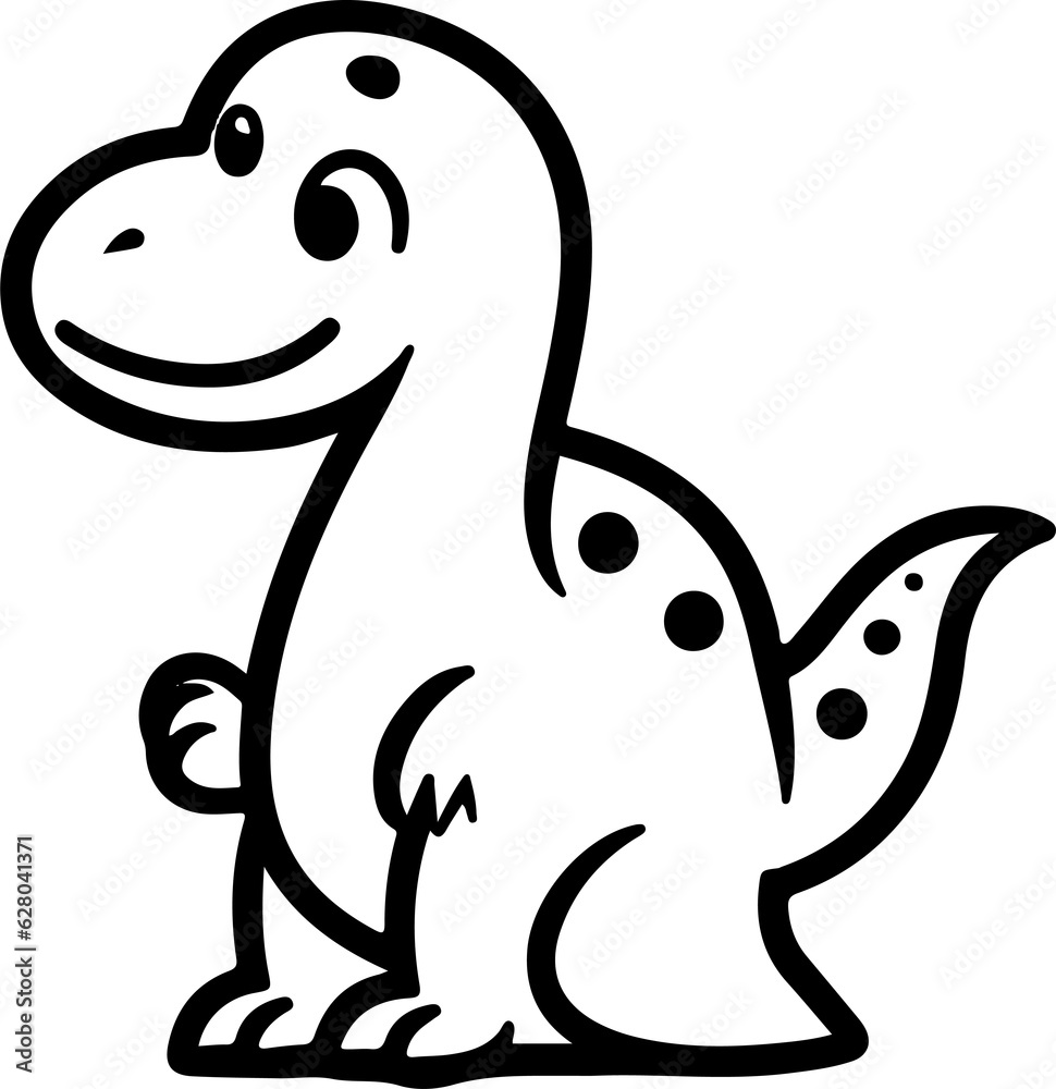 Dinosaur Simple Minimal Outline