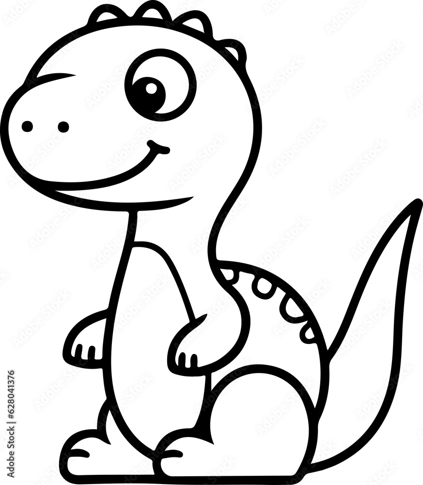Dinosaur Simple Minimal Outline