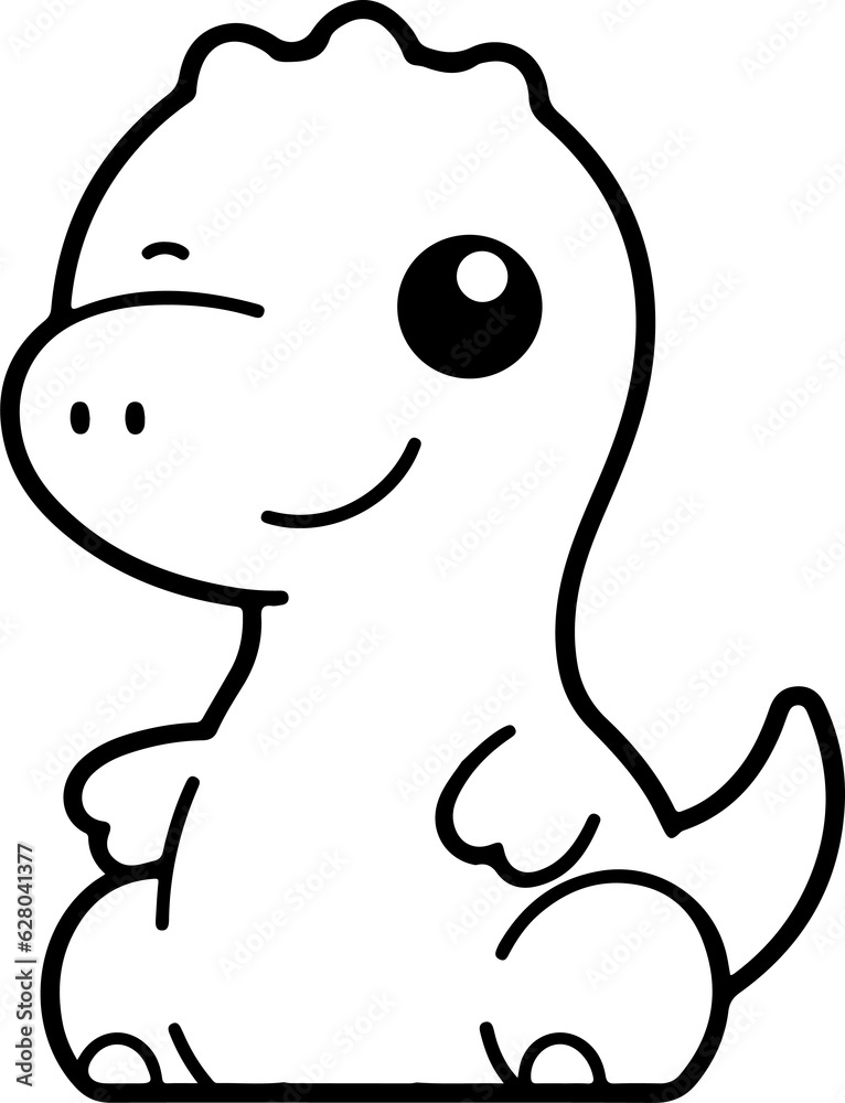 Dinosaur Simple Minimal Outline
