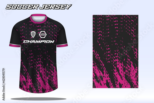 Soccer jersey sport t-shirt design mockup for football club