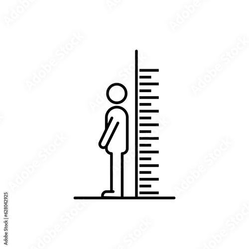 Measurement icon. Simple illustration. Measuring icon or logo in modern line style. High quality black outline pictogram for web site design and mobile apps.