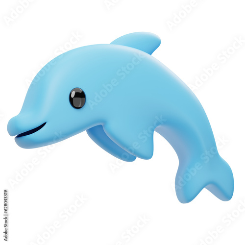 Dolphin Fish 3D Icon