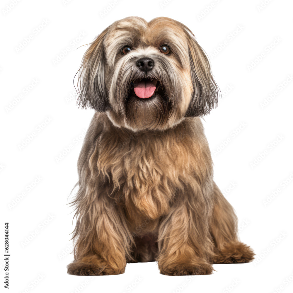 shih tzu dog isolated on transparent background cutout