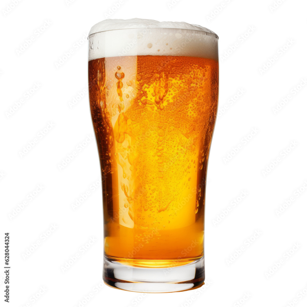 glass of beer isolated on transparent background cutout glass of beer isolated on transparent background cutout