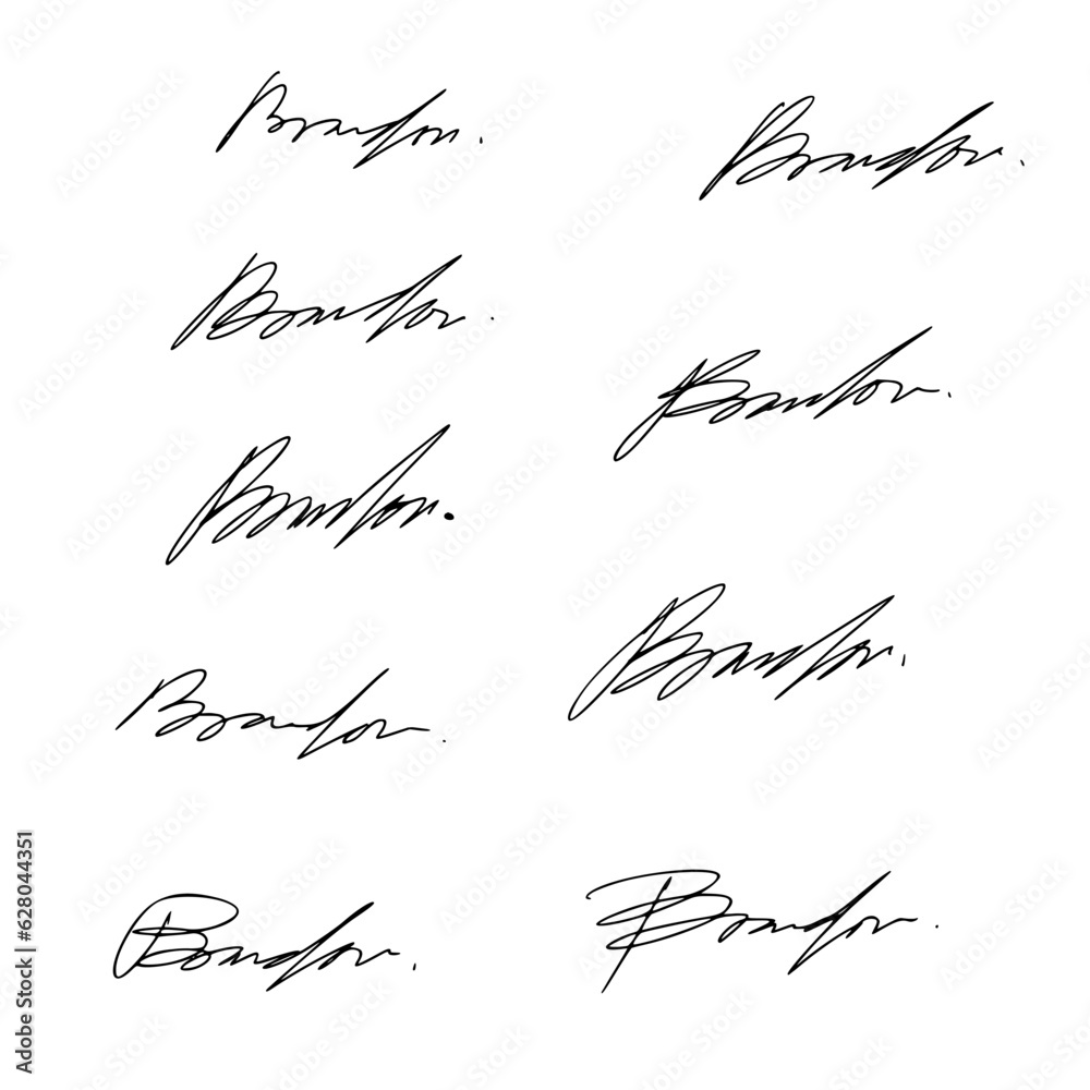 Obraz premium Personal Signature Ideas Vector Set
