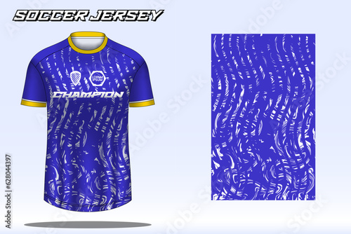 Soccer jersey sport t-shirt design mockup for football club
