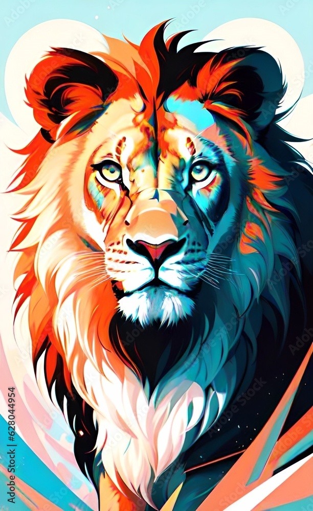 head of a lion, art design