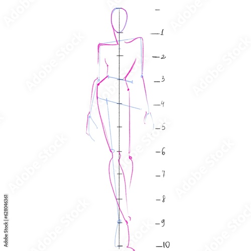Fashion templates. Croquis. Pattern for drawing 