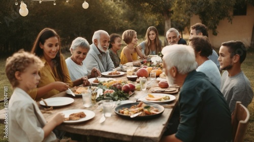 Multi-generational family meal © Karen