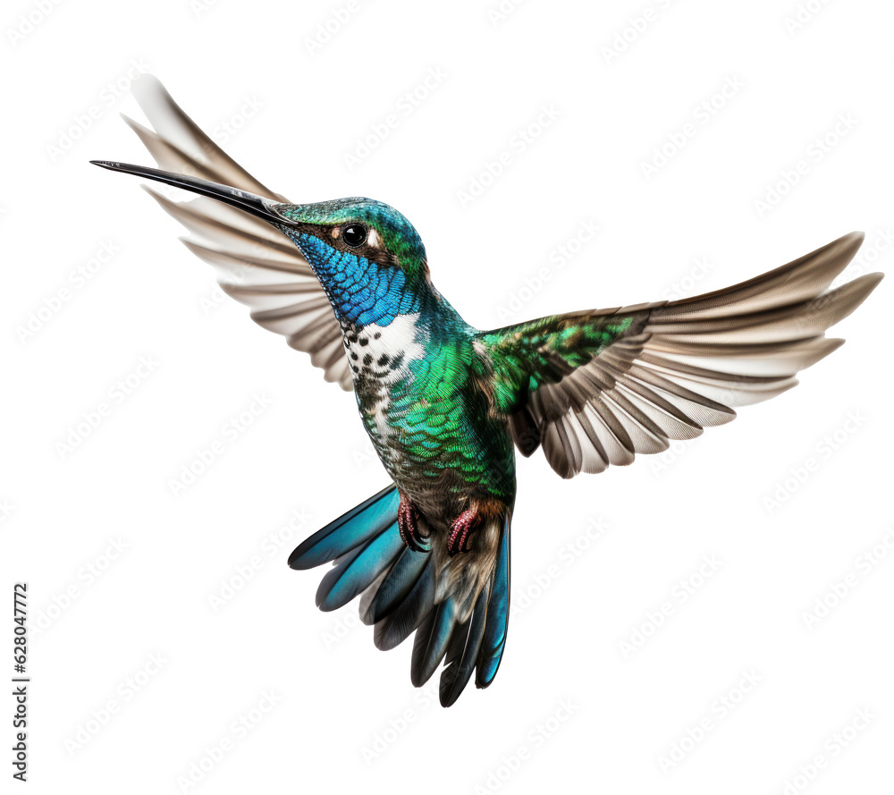 Fototapeta premium Flying hummingbird isolated