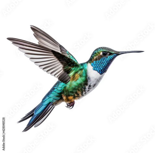 Flying hummingbird isolated © olegganko