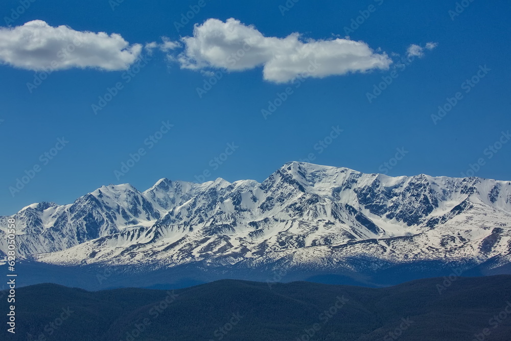 View of the Severo-Chuysky Range from Mount Lysukha.