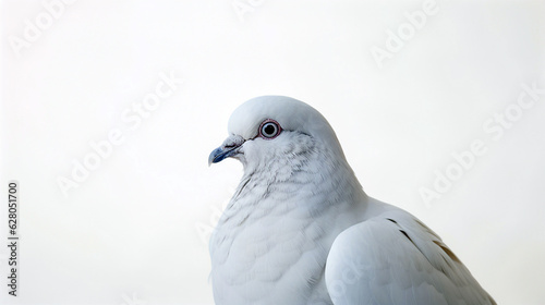 white dove on a branch. Generative Ai.  © PETR BABKIN