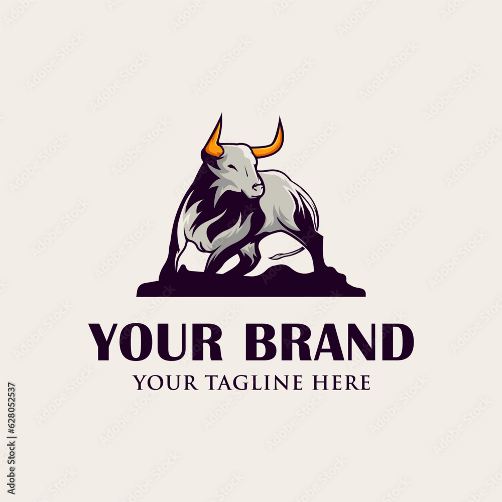 Bull logo design illustration Bull logo design illustration