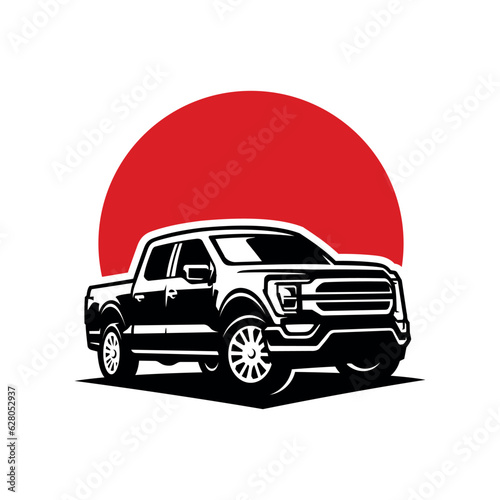 pickup truck illustration vector