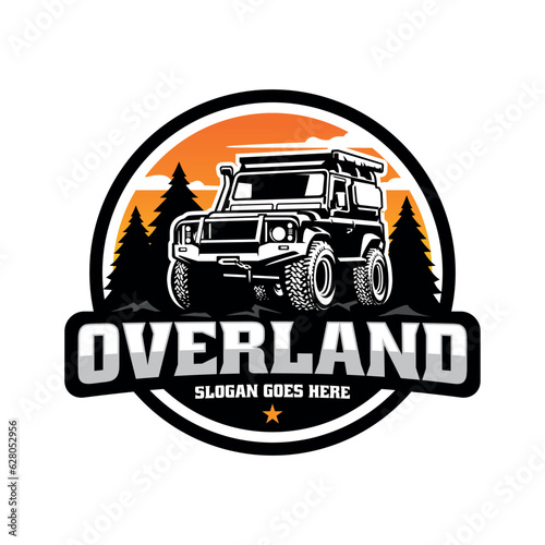 overland car illustration logo vector