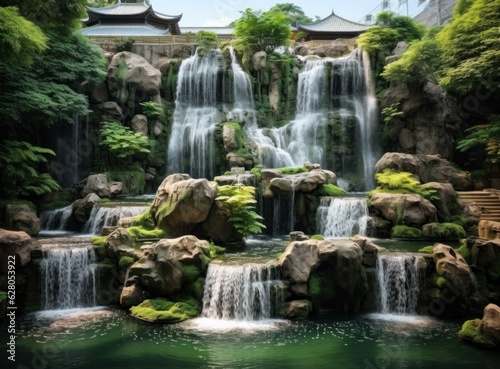 Natural waterfall background