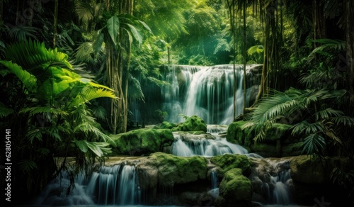 Natural waterfall background