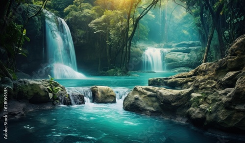 Natural waterfall background