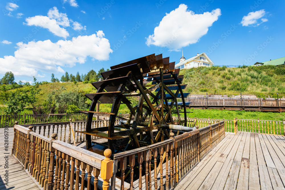 Water wheel on the river Page, Radonezh, Moscow region Water wheel on the river Page, Radonezh, Moscow region