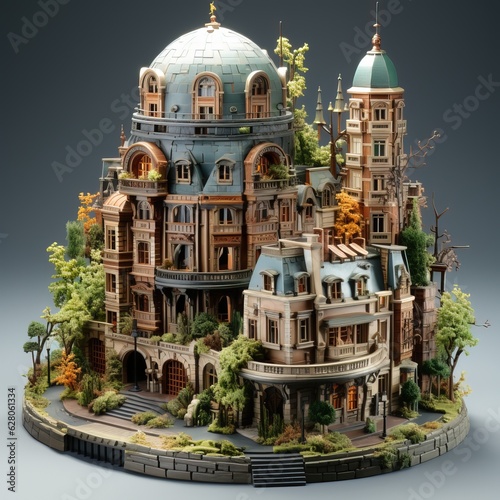 Old Parisian building model...
