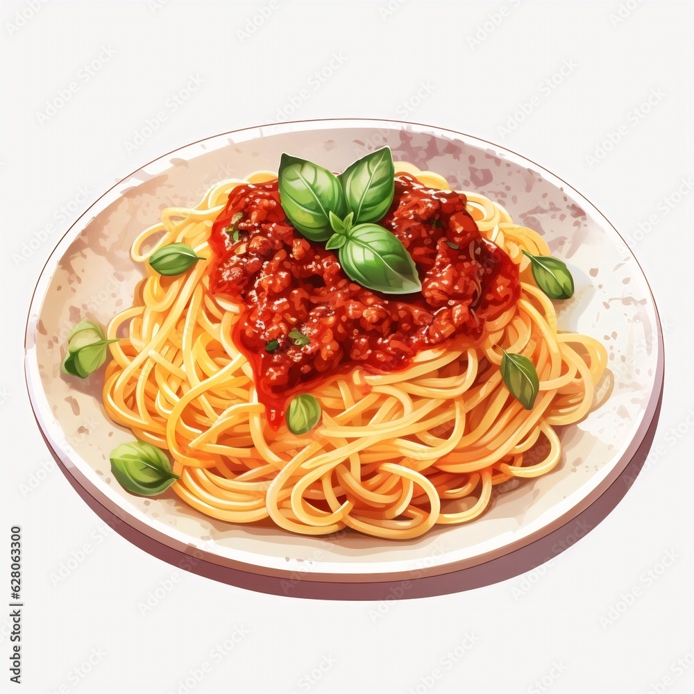 Generative AI : Delicious Spaghetti Bolognese with Fresh Basil and Savory Sauce - A Taste of Authentic Italian Cuisine Generative AI : Delicious Spaghetti Bolognese with Fresh Basil and Savory Sauce - A Taste of Authentic Italian Cuisine
