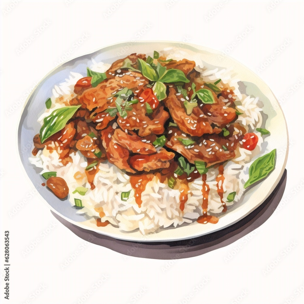 Generative AI : Flavorful Thai Basil Stir-Fry: Aromatic Asian Delight with Minced Turkey and Fresh Herbs, Exotic and Easy Homemade Cuisine Generative AI : Flavorful Thai Basil Stir-Fry: Aromatic Asian Delight with Minced Turkey and Fresh Herbs, Exotic and Easy Homemade Cuisine