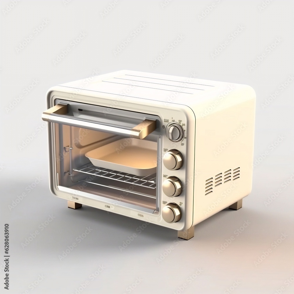 Generative AI : Effortless Culinary Innovation: Modern Oven on White Generative AI : Effortless Culinary Innovation: Modern Oven on White