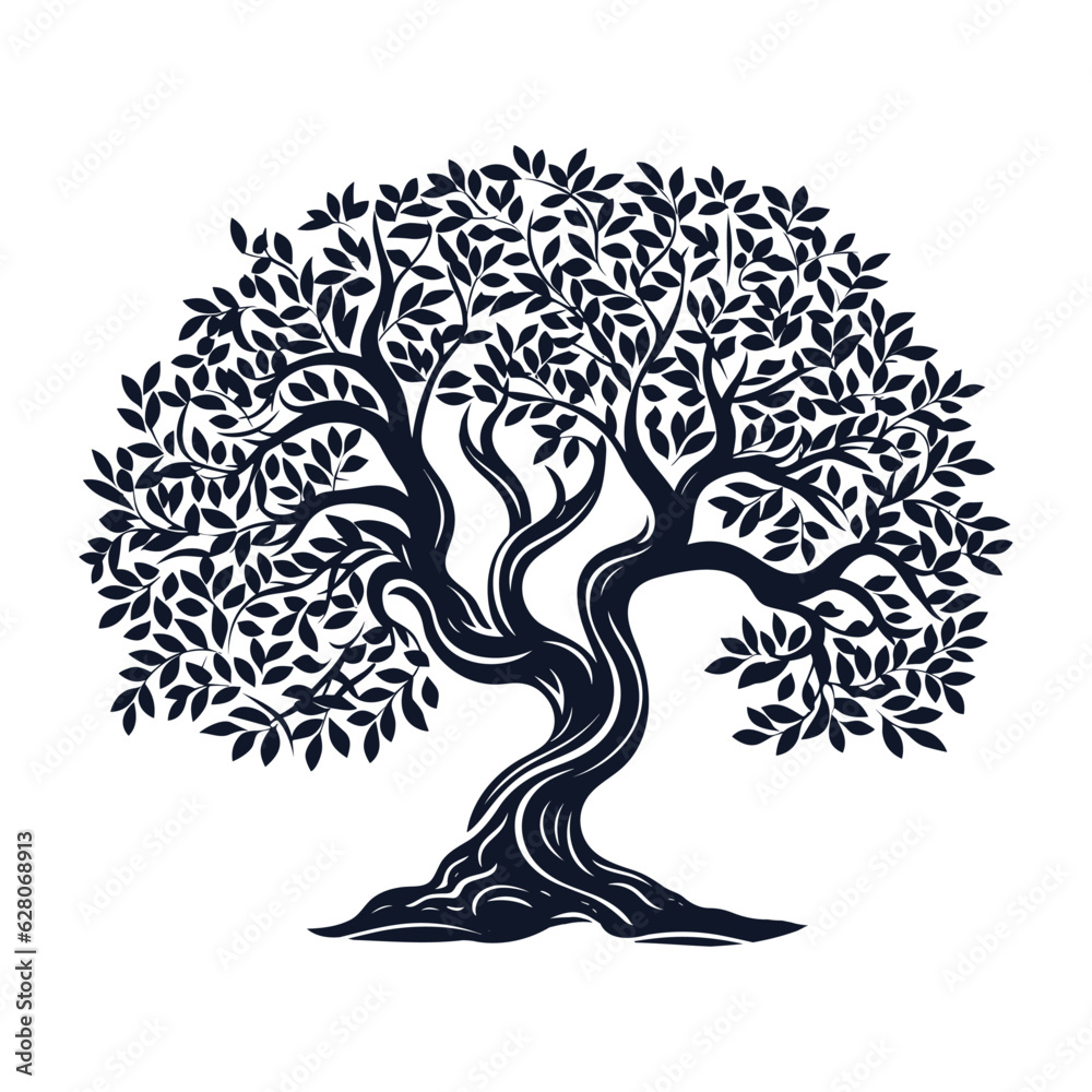 Tree of life, tree vector logo this beautiful tree is a symbol of life, beauty, growth, strength, and good health, vector illustration.