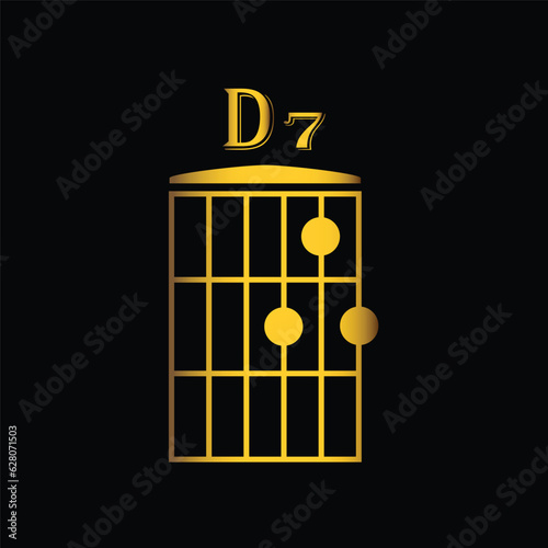 chords guitar icon, vector, template, logo, trendy, collection, flat, design, gold