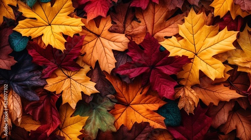 Multicolored autumn leaves,...