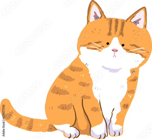 Cute Cartoon Ginger Cat Character