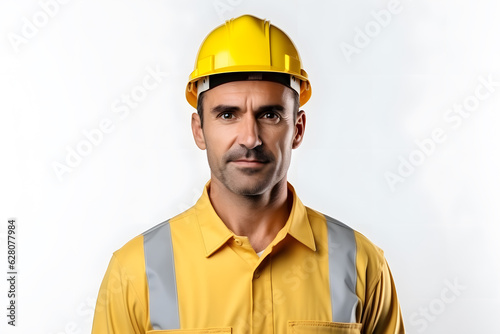 portrait of a worker with safety hat ai generated art 
