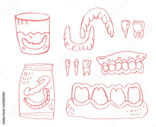 Orthodontic silicone trainer. Invisible braces retainer. Vector illustration