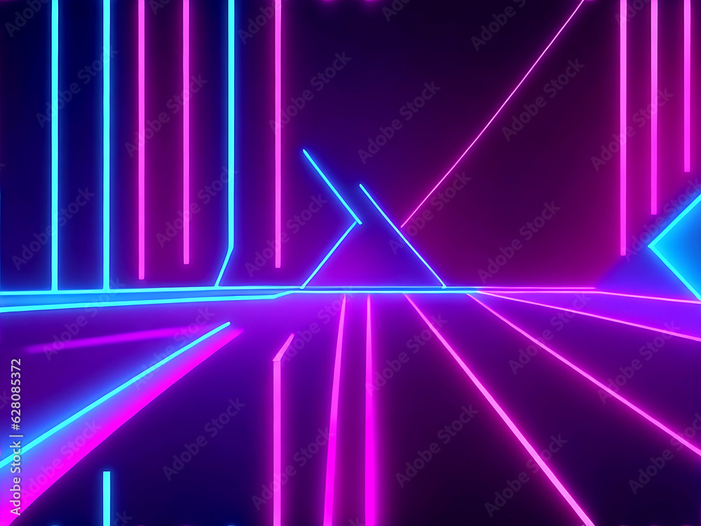 3d render, abstract neon background 3d render, abstract neon background