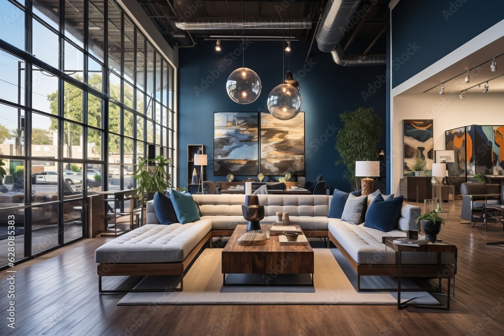 Fototapeta premium Contemporary And Elegant Home Decor Store, Generative AI 